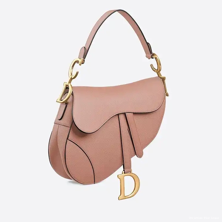 Cheap Dior Bag Apricot Calfskin Saddle Grained 0610 Luxury